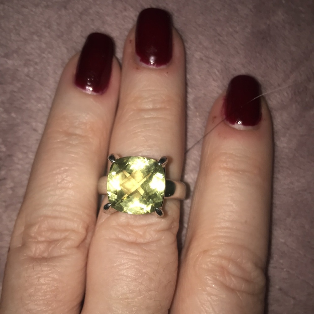 Rectangular Period Cocktail Ring Size 6 - image 3